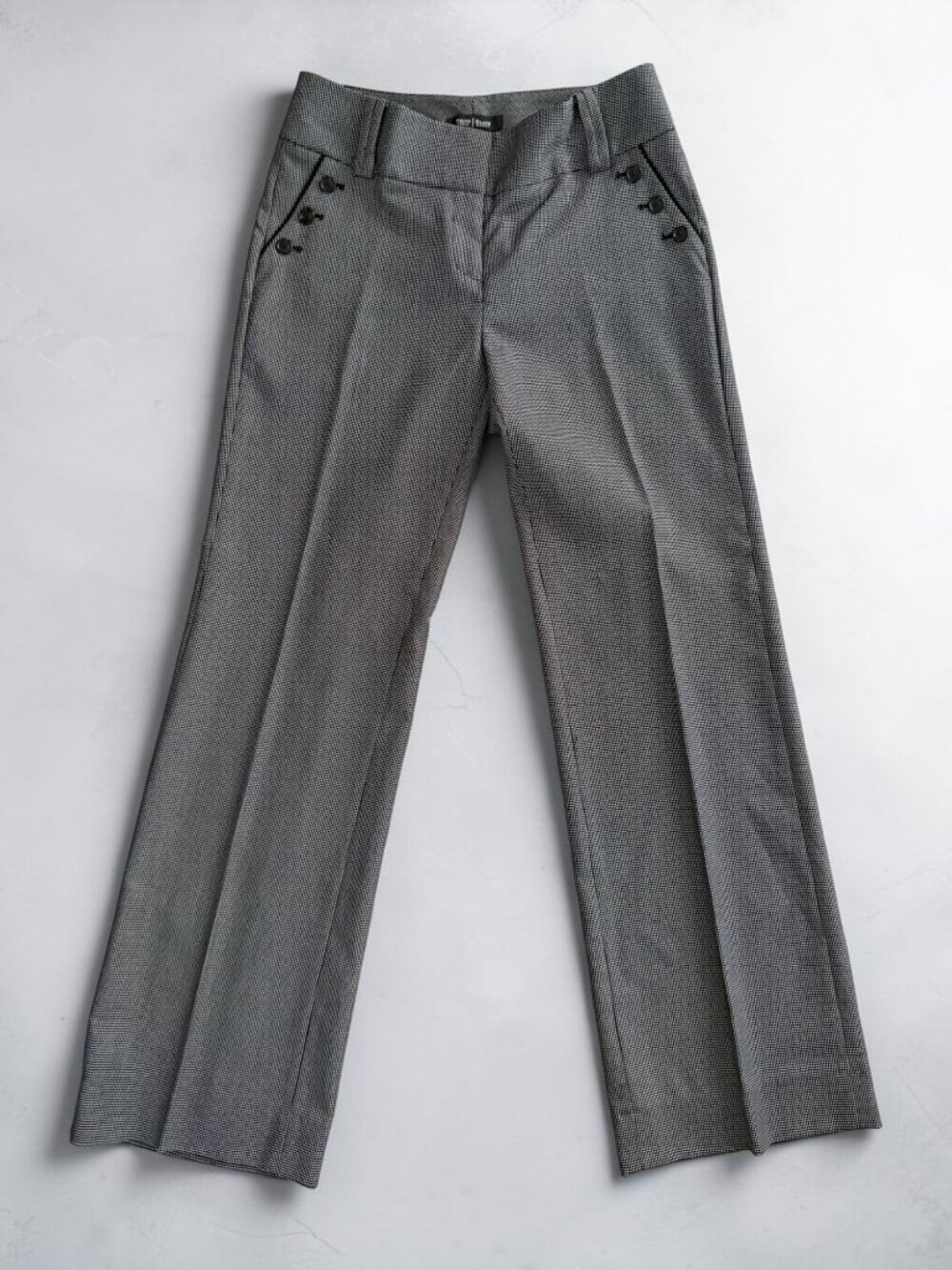 White House Black Market Gray Black Legacy Straight Leg Pants Size 0